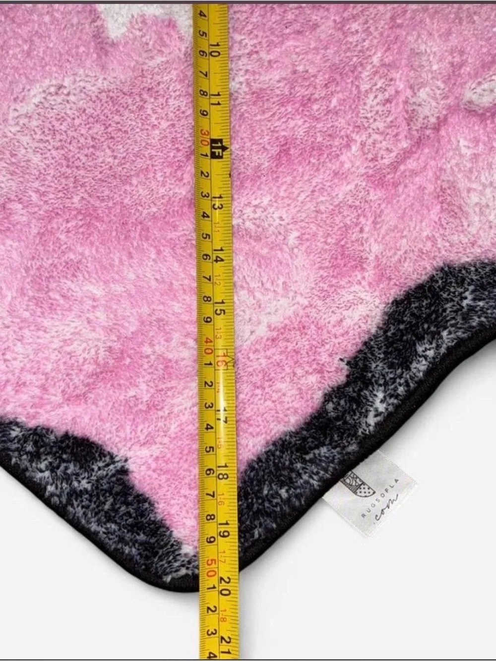 Playful Pink Bat Door Mat with Black Trim